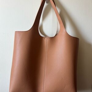 Madison West Tan Leather Tote Bag